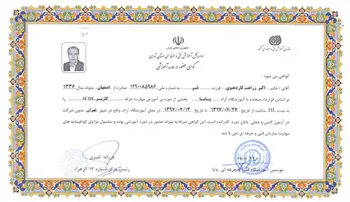 Professional certificate of Paya School