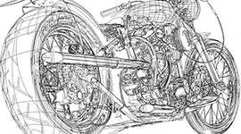 طراحی موتور سیکلت وکتور در ایلوستریتور